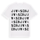 White t-shirt med Juvasen ordlek t-shirt
