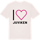 Vintage White t-shirt med Jag älskar Juviken t-shirt stort tryck
