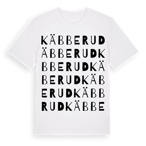 Käbberud ordlek t-shirt – ekologisk bomull t-shirt från Pinshirt