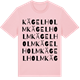 Pink Cotton t-shirt med Kägelholm ordlek t-shirt