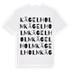 White t-shirt med Kägelholm ordlek t-shirt