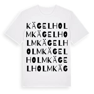 Kägelholm ordlek t-shirt – ekologisk bomull t-shirt från Pinshirt