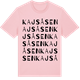 Pink Cotton t-shirt med Kajsåsen ordlek t-shirt