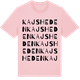 Pink Cotton t-shirt med Kajsheden ordlek t-shirt