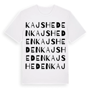 Kajsheden ordlek t-shirt – ekologisk bomull t-shirt från Pinshirt