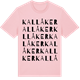 Pink Cotton t-shirt med Kallåker ordlek t-shirt