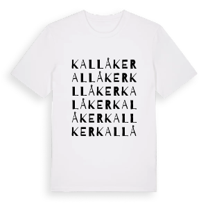 Kallåker ordlek t-shirt – ekologisk bomull t-shirt från PinShirt