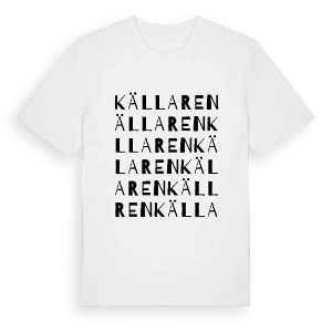 Källaren ordlek t-shirt – ekologisk bomull t-shirt från PinShirt