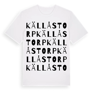 Källåstorp ordlek t-shirt – ekologisk bomull t-shirt från PinShirt