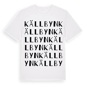 Källbyn ordlek t-shirt – ekologisk bomull t-shirt från PinShirt