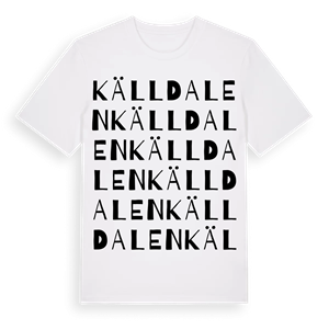 Källdalen ordlek t-shirt – ekologisk bomull t-shirt från PinShirt