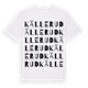 White t-shirt med Källerud ordlek t-shirt