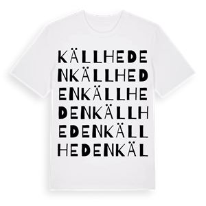 Källheden ordlek t-shirt – ekologisk bomull t-shirt från PinShirt