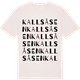 Vintage White t-shirt med Kallsåsen ordlek t-shirt
