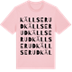Pink Cotton t-shirt med Källserud ordlek t-shirt