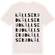 Vintage White t-shirt med Källserud ordlek t-shirt