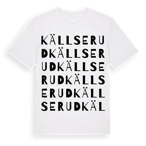 Källserud ordlek t-shirt – ekologisk bomull t-shirt från Pinshirt