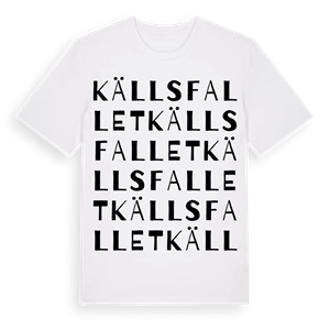 Källsfallet ordlek t-shirt – ekologisk bomull t-shirt från PinShirt