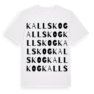 Kallskog ordlek t-shirt – ekologisk bomull t-shirt från PinShirt