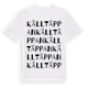 White t-shirt med Källtäppan ordlek t-shirt