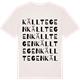 Vintage White t-shirt med Källtegen ordlek t-shirt