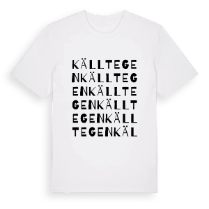 Källtegen ordlek t-shirt – ekologisk bomull t-shirt från PinShirt