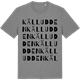 Mid Heather Gray t-shirt med Källudden ordlek t-shirt