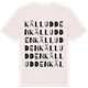 Vintage White t-shirt med Källudden ordlek t-shirt