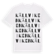 White t-shirt med Källviken ordlek t-shirt