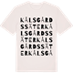 Vintage White t-shirt med Kålsgårdssäter ordlek t-shirt