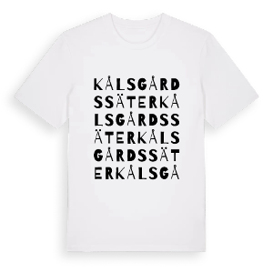 Kålsgårdssäter ordlek t-shirt – ekologisk bomull t-shirt från PinShirt