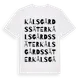 White t-shirt med Kålsgårdssäter ordlek t-shirt