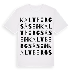 Kalvbergsåsen ordlek t-shirt – ekologisk bomull t-shirt från Pinshirt