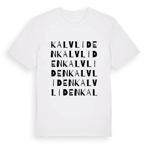 Kalvliden ordlek t-shirt – ekologisk bomull t-shirt från PinShirt