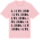 Pink Cotton t-shirt med Kalvlund ordlek t-shirt