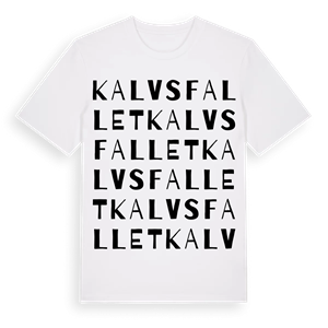 Kalvsfallet ordlek t-shirt – ekologisk bomull t-shirt från PinShirt