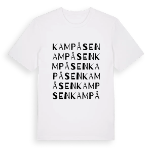 Kampåsen ordlek t-shirt – ekologisk bomull t-shirt från PinShirt