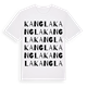 White t-shirt med Kangla ordlek t-shirt