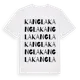 White t-shirt med Kangla ordlek t-shirt