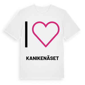 Jag älskar Kanikenäset t-shirt stort tryck – ekologisk bomull t-shirt från PinShirt