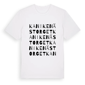 Kanikenästorget ordlek t-shirt – ekologisk bomull t-shirt från PinShirt