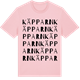 Pink Cotton t-shirt med Käpparn ordlek t-shirt
