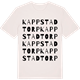 Vintage White t-shirt med Kappstadtorp ordlek t-shirt