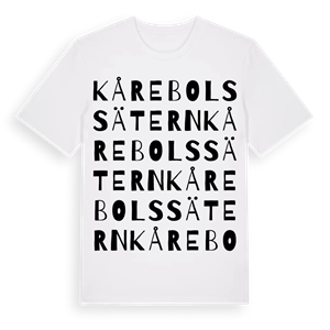 Kårebolssätern ordlek t-shirt – ekologisk bomull t-shirt från Pinshirt