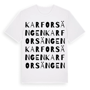 Karforsängen ordlek t-shirt – ekologisk bomull t-shirt från PinShirt