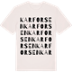 Vintage White t-shirt med Karforsen ordlek t-shirt