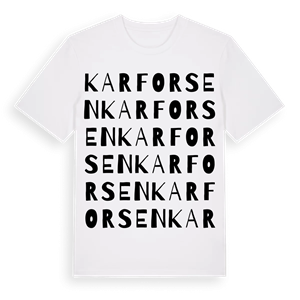 Karforsen ordlek t-shirt – ekologisk bomull t-shirt från PinShirt