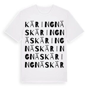 Käringnäs ordlek t-shirt – ekologisk bomull t-shirt från Pinshirt