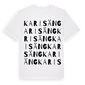 Karis äng ordlek t-shirt – ekologisk bomull t-shirt från Pinshirt