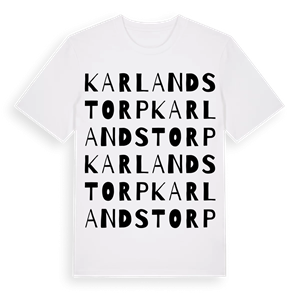 Karlandstorp ordlek t-shirt – ekologisk bomull t-shirt från PinShirt